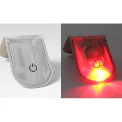 Hot LED Ljus Magnetiskt Clips Säkerhet Löpning Natt Camping Aktiviteter - Grå Säkerhetslampor