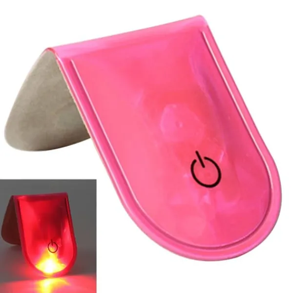 LED Ljus Magnetiskt Clips Säkerhet Löpning Natt Camping Aktiviteter - Rosa