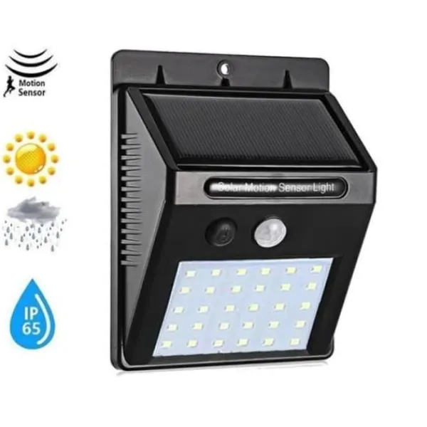 Sale LED säkerhetslampa - MITYNDB - YX03-30-1M - 4 stycken - Solenergi - Utomhus - Svart Säkerhetslampor