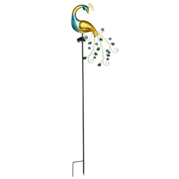 LED Trädgårdslampa Påfågel - Solcell