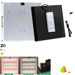 Best LED Växtlampa, Full Spektrum, Dimmbar Funktion,EU, Röd ljusströmbrytare Kit För Växt- & Örtplantering