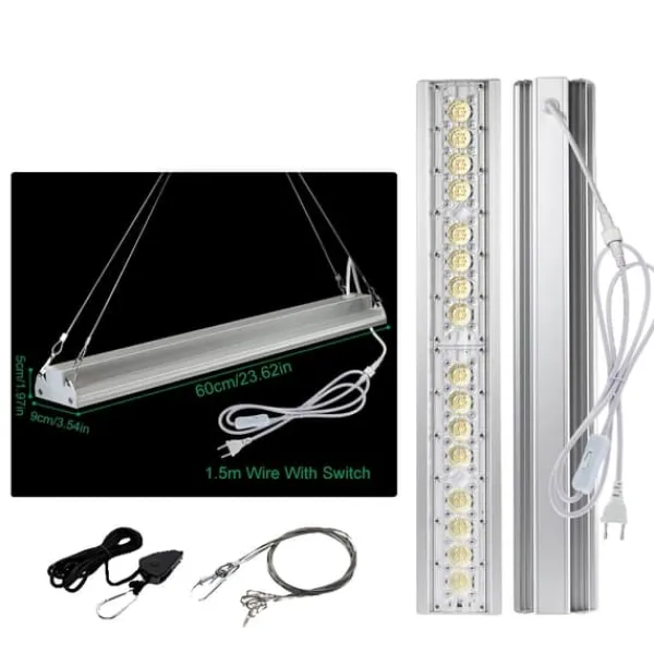 Discount LED Växtlampa, Fullspektrumljus, Energisnål Design,80W Kit För Växt- & Örtplantering