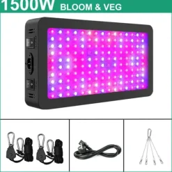LED Växtlampa, Fullspektrum, Inomhusodlingslampa, 1500W B