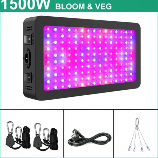 LED Växtlampa, Fullspektrum, Inomhusodlingslampa, 1500W B