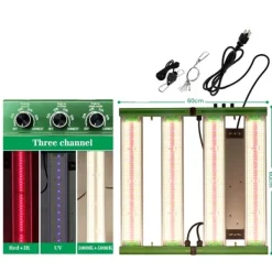 Online LED Växtlampa, Fullspektrum, Dimmbar Design,Tre Kanal Kit För Växt- & Örtplantering
