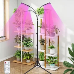 Outlet LED Växtlampa, 30W Effekt, 10 Dimmbara Nivåer, Justerbar Stativhöjd Kit För Växt- & Örtplantering