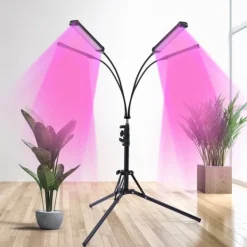 Outlet LED Växtlampa, 30W Effekt, 10 Dimmbara Nivåer, Justerbar Stativhöjd Kit För Växt- & Örtplantering