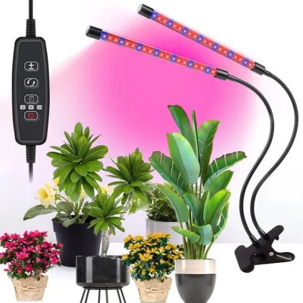 Best LED-lampa för odling av växter, fullspektrumblomning med klämmjustering Kit För Växt- & Örtplantering