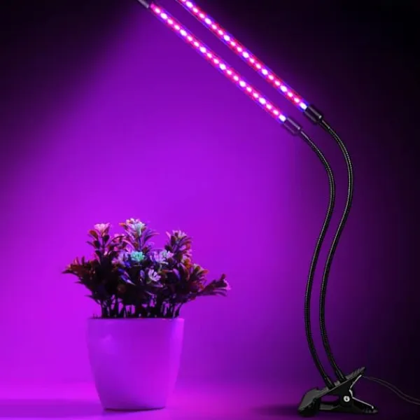 Best LED-lampa för odling av växter, fullspektrumblomning med klämmjustering Kit För Växt- & Örtplantering