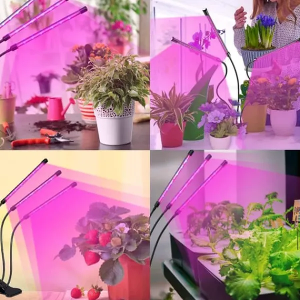 Best LED-lampa för odling av växter, fullspektrumblomning med klämmjustering Kit För Växt- & Örtplantering