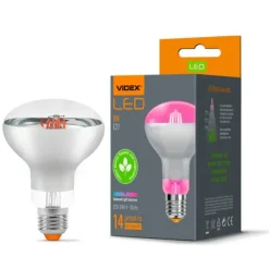 Online LED-lampa för växtodling VIDEX-E27-R80-9W-FITO Kit För Växt- & Örtplantering