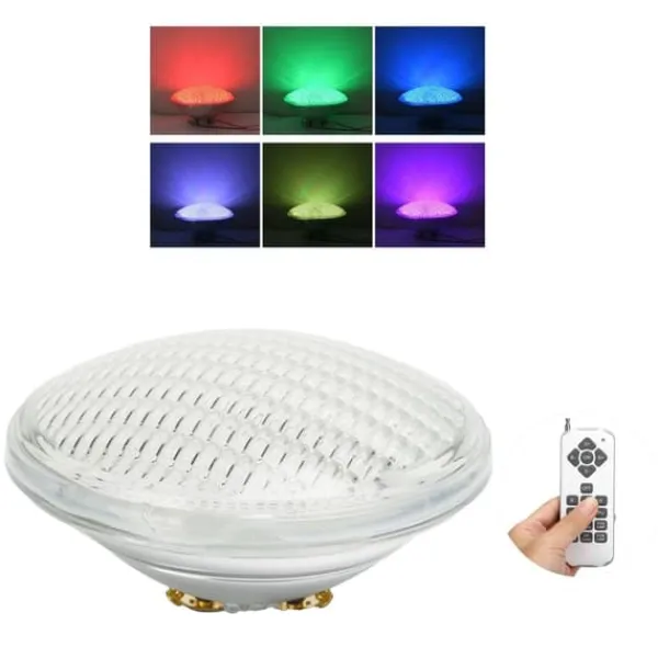 LED-poolljus Färgglad inbäddad undervattenslampa för förtjockat glas för Par56 Ljuskälla 25W 2500LM