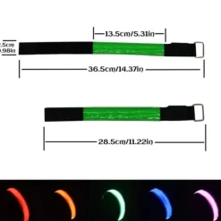 LED-reflekterande armband - 4-pack - USB-uppladdningsbar - Justerbara säkerhetslampor för utomhusaktiviteter