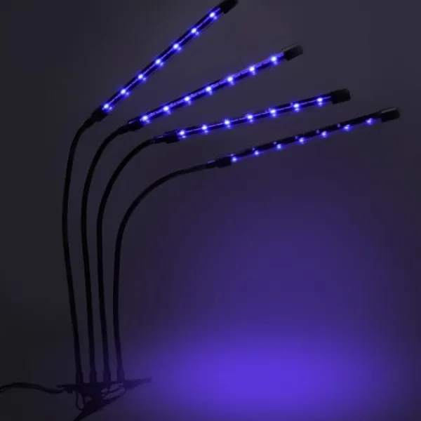 New LED-växtlampa 80 dioder TIMER 25 W hemmaodling med nätadapter Kit För Växt- & Örtplantering