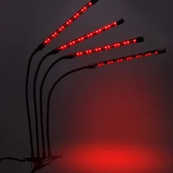 New LED-växtlampa 80 dioder TIMER 25 W hemmaodling med nätadapter Kit För Växt- & Örtplantering
