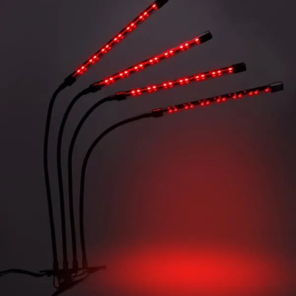 New LED-växtlampa 80 dioder TIMER 25 W hemmaodling med nätadapter Kit För Växt- & Örtplantering