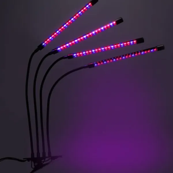 New LED-växtlampa 80 dioder TIMER 25 W hemmaodling med nätadapter Kit För Växt- & Örtplantering
