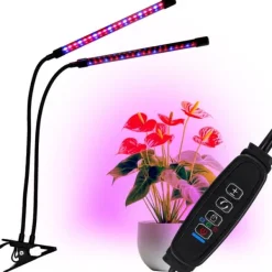 Hot LED-växtlampa 40 dioder TIMER 15 W för hemmaodling utan nätadapter Kit För Växt- & Örtplantering
