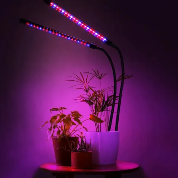 Hot LED-växtlampa 40 dioder TIMER 15 W för hemmaodling utan nätadapter Kit För Växt- & Örtplantering