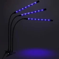 New LED-växtlampa 60 dioder TIMER 24 W för hemmaodling utan nätadapter Kit För Växt- & Örtplantering