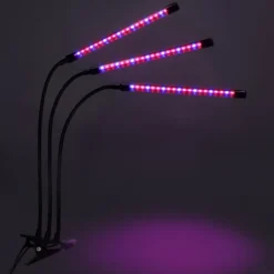 New LED-växtlampa 60 dioder TIMER 24 W för hemmaodling utan nätadapter Kit För Växt- & Örtplantering