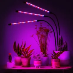 New LED-växtlampa 60 dioder TIMER 24 W för hemmaodling utan nätadapter Kit För Växt- & Örtplantering