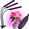 Best LED-växtlampa 72 dioder TIMER 25W hemmaodling med nätadapter Kit För Växt- & Örtplantering