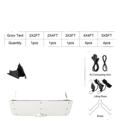 Sale LED-växtlampa, fullspektrum, justerbar ljusstyrka,150W Kit För Växt- & Örtplantering