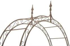 New Lenz Antique Brown Metal Rose Arch - 264 cm High Climbing Trellis for Gardens Valvbågar, Spaljéer, Bersåer & Pergolor