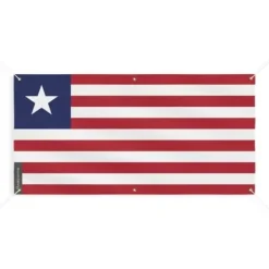 Liberia flaggbanner - PIXELFORMA - 60x120cm - Slitstark polyester - 6 förstärkta öglor