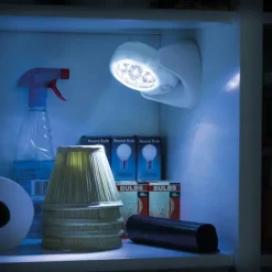 New Light AngelTrådlös LED-sensorLjus vit (rund) med rörelsesensor Säkerhetslampor