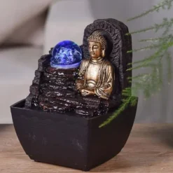 Hot Liten hartsfontän inomhus med Theravada Buddha LED Fontäner & Dammar