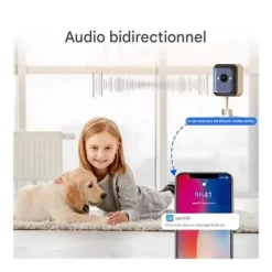 New Liten kamera 2K inomhus WiFi ljud i båda riktningar nattseende Säkerhetsmonitorer & Videokameror