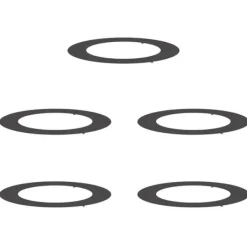 Clearance lämplig för Flat Trädringar 5 pcs Svart Ø60 / 90 cm Stål Buskar