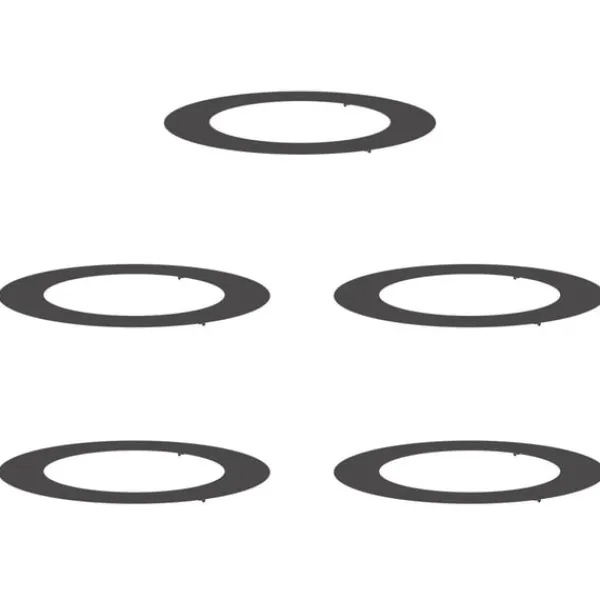 New lämplig för Flat Trädringar 5 pcs Svart Ø60 / 90 cm Stål Buskar