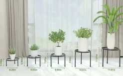 Lollanda Blomställning, växtställ, blomkrukställning, blomsterstöd, för trädgård och balkong, 5-delars set