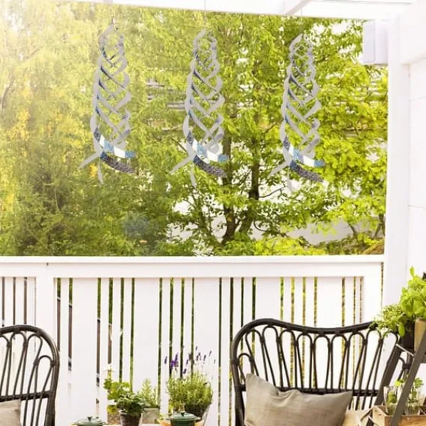 Lollanda Fågelskrämma 3 st 45 cm - Reflekterande Fågelskrämmande, Hängande för Trädgård och Balkong