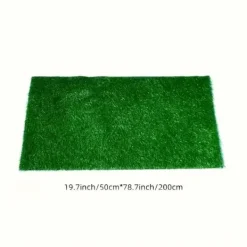 Clearance Lollanda Konstgräsmatta utomhus 0,5x2 m – 15 mm tjock, genomsläpplig gräsmatta för balkong, trädgård och uteplats, grön konstgräsmatta Markduk & Fiberduk