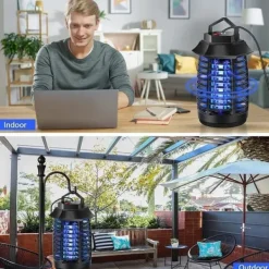Lollanda Kraftfull insektsdödare / Elektrisk myggdödare – Nätansluten myggfälla med UV-LED, elektronisk insektsfångare för inomhusbruk