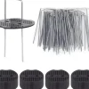 Lollanda Markspikar 50-pack, ankringspinnar för trädgård - Rostfritt Stål, U-formade, Växthus - Silver - 100 × 40×3 mm