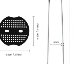 Lollanda Markspikar 50-pack, ankringspinnar för trädgård - Rostfritt Stål, U-formade, Växthus - Silver - 100 × 40×3 mm