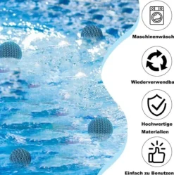 Lollanda 4-pack 7 cm återanvändbara filterbollar – effektiv uppsugning, passar för bubbelbad och poolrengöring