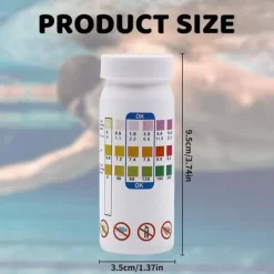 Clearance Lollanda 50-pack 3-i-1 Pooltestremsor och Spa-teststickor - pH, Vattentestare, Alkalinitet, Fritt Klor Pool- & Spatillbehör