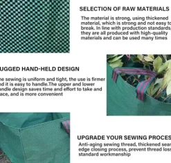 Discount Lollanda 2-pack Trädgårdssäckar 270L – Självstående Trädgårdspåsar med Handtag 65x65x65 cm, för Löv, Gräs, Ved & Trädgårdsavfall Trädgårdskorgar