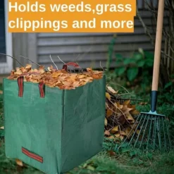 Discount Lollanda 2-pack Trädgårdssäckar 270L – Självstående Trädgårdspåsar med Handtag 65x65x65 cm, för Löv, Gräs, Ved & Trädgårdsavfall Trädgårdskorgar