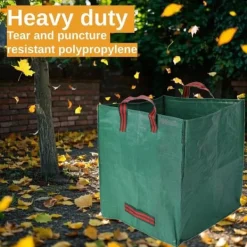 Discount Lollanda 2-pack Trädgårdssäckar 270L – Självstående Trädgårdspåsar med Handtag 65x65x65 cm, för Löv, Gräs, Ved & Trädgårdsavfall Trädgårdskorgar
