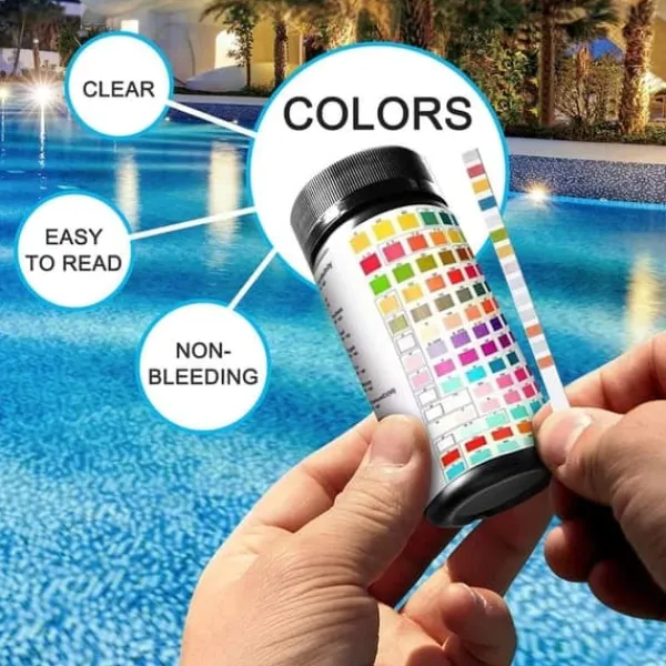 Sale Lollanda Pool- och Spa-teststickor 50-pack – 14-i-1 vattentestare för pH, klor, cyanursyra, hårdhet och fler Pool- & Spatillbehör