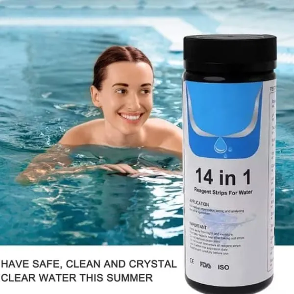 Sale Lollanda Pool- och Spa-teststickor 50-pack – 14-i-1 vattentestare för pH, klor, cyanursyra, hårdhet och fler Pool- & Spatillbehör