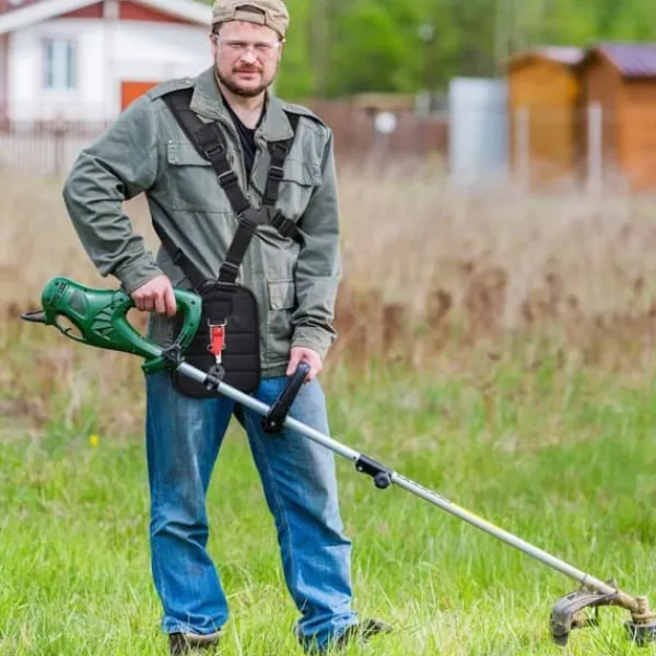 Lollanda Röjsele ,Axelrem för Grästrimmer ,Sele till röjsåg, Justerbar Dubbel Trimmersele, Sele för trimmer