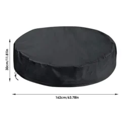 Lollanda Rund Poolöverdrag runt för Barn – Täckduk för pool,Skydd till Sandlåda & Leksaker, Solskydd och Överdrag till Hundpool, 162x30cm